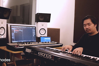 record piano or synth for cover song or background music