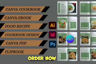 write, format, design food recipe, cookbook writer,  recipe creation, indesign