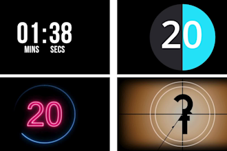 create custom countdown timer video and animations