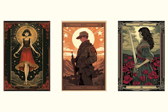 draw illustration tarot design and digital art card as you wish