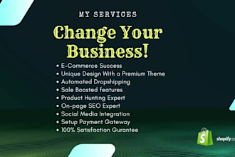 create profitable converting shopify dropshipping store