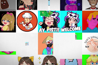 animate GIF emotes, characters for streamers social media
