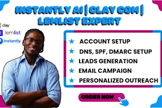 setup instantly ai lemlist clay account for cold email outreach lead generation