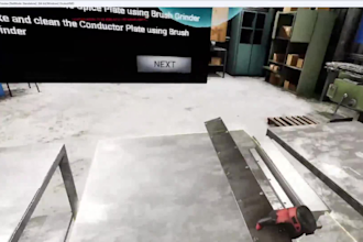 develop VR training simulation experience