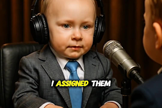 create 10 ai baby podcast videos with proper lips syncing, editing plus captions