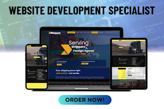 build truck dispatch transportation logistics cargo company wix website