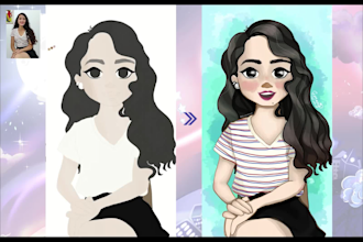make a cute portrait of your photo with a video from the process