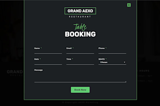 create your restaurant website
