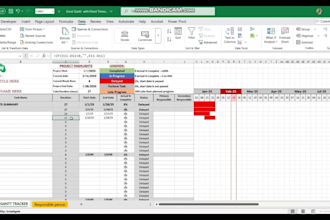 create dynamic gantt chart in microsoft excel