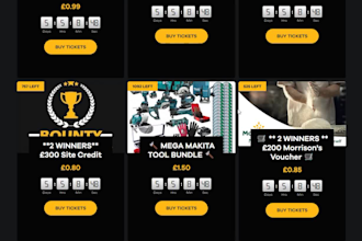 build giveaway, raffle, auction, competition wordpress site