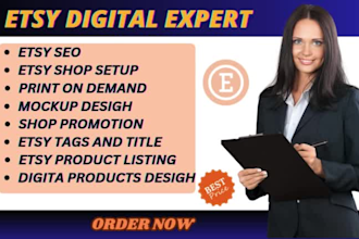 do etsy shop setup, etsy digital products, etsy SEO product listing