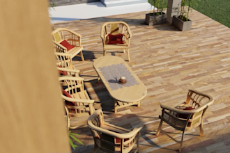 draw or design 2d 3d patio deck and landscape
