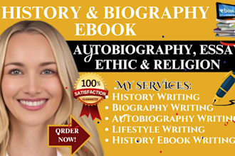 ghostwrite your history biography life style autobiography american history