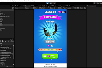 develop game in unity game engine for android, IOS or PC
