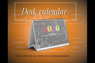 create professional calendar design for desk or wall within 3 hours