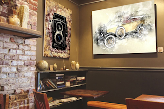 do custom canvas wall art mockup design