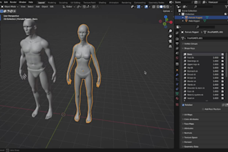 create 3d character poses, character rigging and animation