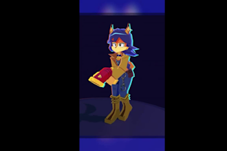 design low poly 3d retro character ps1 psx y2k n64 style rigging and animation