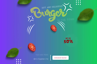 do creative poster for cafe or restaurant