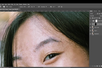 retouch your skin, remove your pimples and acne in photoshop