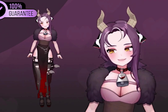design and rig live 2d vtuber model 2d vtuber model vtuber commission 2d anime