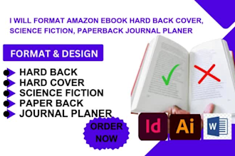 format, design ebook cover science fiction paperback fantacy journal planer