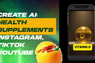 create ai health supplements instagram reels, tiktoks,