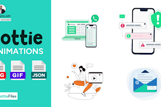 create lottie json svg animation, gif animations