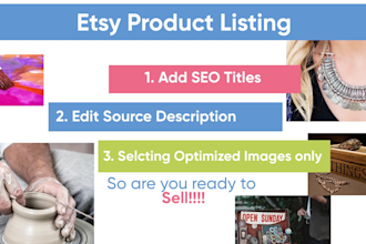 list etsy products, including digital or handmade items on your store