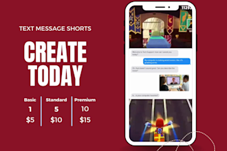 create 10 viral text messages short videos