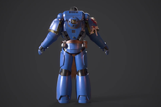 sculpt 3d miniature, warhammer 40k tacticus model, print and play model, stl