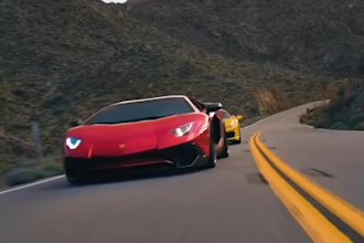 do high quality 3d car chase animation, 3d car model, photo realistic,vfx