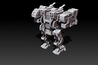 do hard surface 3d model, spaceship, prop, game asset, 3d mesh and robot, armor