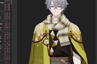 draw and rig your live2d vtuber model vsee face virtual avatar 2d vtuber model