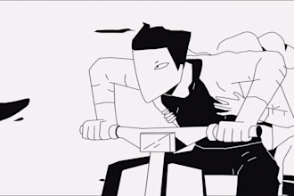 do 2d traditional frame by frame animation, cartoon music lyrics video, ue5, ue4