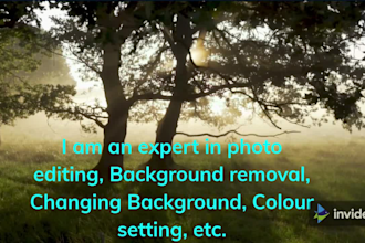 do professional photo editing, background remove, retouching etc