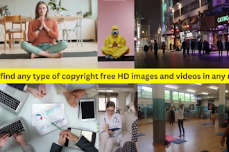 find any type of copyright free HD images and videos in any niche