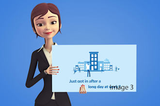 create promotional video with female 3d character
