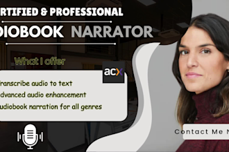 provide professional audiobook narration voice over acx audio editing services