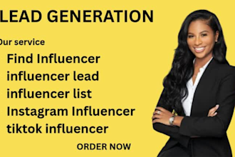 generate tiktok youtube influencers email list and lead