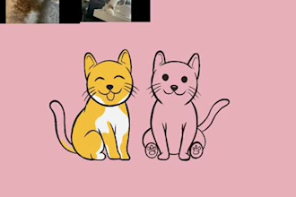 create a cute animal character, mascot, cartoon logo