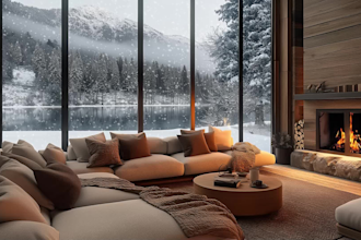create cozy snowfall relaxation video