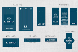 design clothing label, hang tag, neck label, clothing tag
