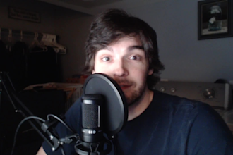 provide vo, voice acting, or audiobook narration for you with much enthusiasm