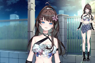 draw and rig pngtuber anime chibi live2d vtuber model for vtuber streaming