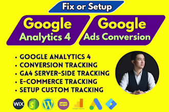 setup google analytics 4, server side tracking ,ecommerce tracking via gtm