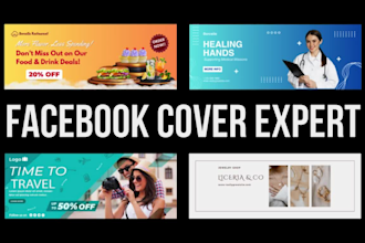 design event banner, facebook cover, post card, door hanger