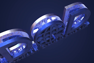 create the animation of a 3d logo or text intro for youtube