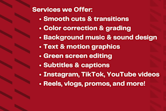 edit your video, reel