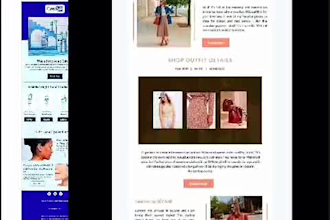 design professional mailchimp and klaviyo email template